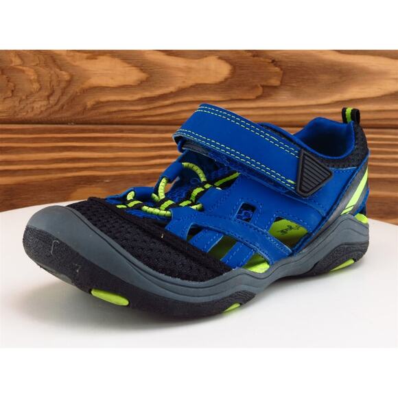 Cat &‎ Jack Shoes Sz 1 Sandals Boys Youth Blue Synthetic Hook & Loop Medium - Picture 1 of 11